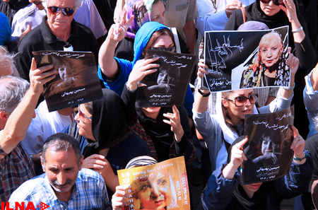 مراسم تشییع سیمین بهبهانی