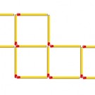 معما، با دو حرکت پنج مربع را چهار مربع کنید! معما، با دو حرکت پنج مربع را چهار مربع کنید!