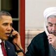 گفتگوی تلفنی حسن روحانی و باراک اوباما در لحظات آخر گفتگوی تلفنی حسن روحانی و باراک اوباما در لحظات آخر