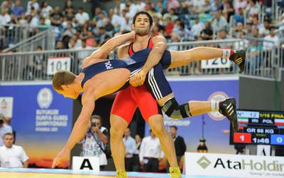 رقابت های کشتی فرنگی ارتش های جهان/ صعود به فینال رقابت های کشتی فرنگی ارتش های جهان/ صعود به فینال