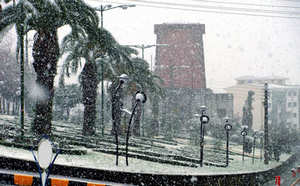 بارش برف نوروزی در لاهیجان / غافلگیری مسافران بارش برف نوروزی در لاهیجان / غافلگیری مسافران