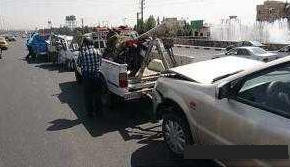 تصادف زنجیره ای در بزرگراه امام علی / مرگ پسربچه ۸ ساله 2015-08-13_140934