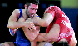 نقره برای (حسن رحیمی) / نتیجه کشتی آزاد ۲۰۱۵ آمریکا نتایج کشتی آزاد 2015 لاس وگاس / رحیمی