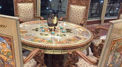 مبل چشمگیر ۲ میلیاردی ایرانی و مشتری آمریکایی + عکس مبل و میز و صندلی زیبای منبت ، معرق کاری شده